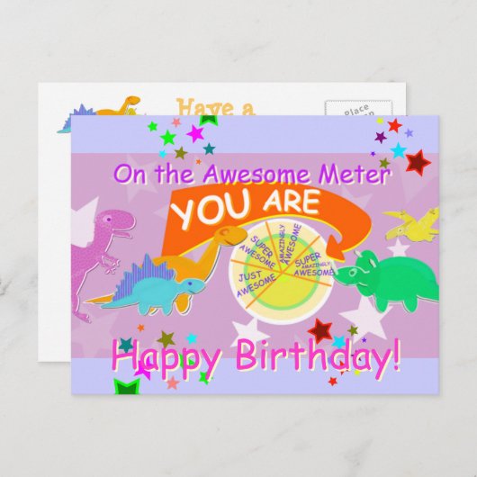 メーター素晴らし上の誕生日 ポストカード (正面/裏面)