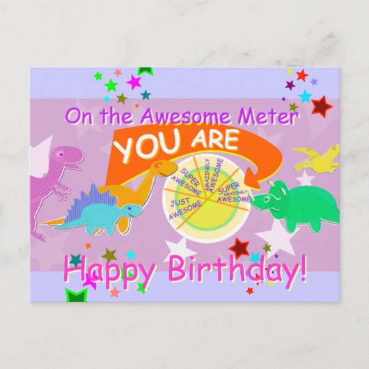 メーター素晴らし上の誕生日 ポストカード (正面)