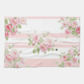 メーデーの夏のバラのシャクヤクの台所タオル キッチンタオル (横)