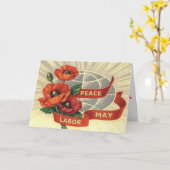 メーデーの挨拶状 カード (黄色い花)