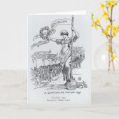 メーデー1907年 カード (黄色い花)