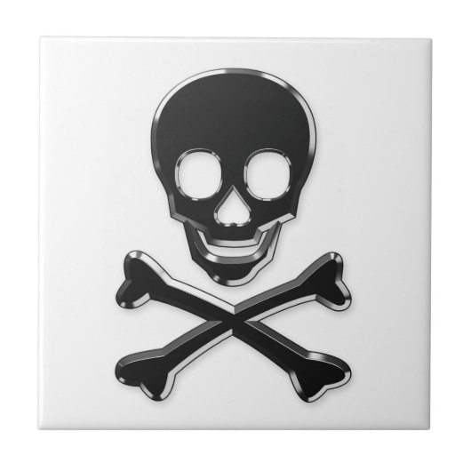 メートルスカルと骨 タイル (正面)