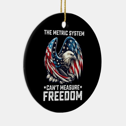 メートル法はFreedom Usa Eagleを測定できない セラミックオーナメント (右)