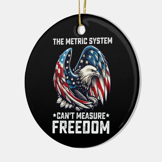 メートル法はFreedom Usa Eagleを測定できない セラミックオーナメント (左)