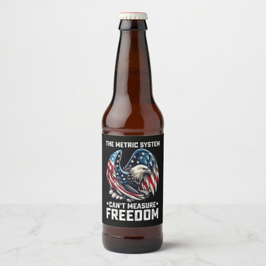 メートル法はFreedom Usa Eagleを測定できない ビールラベル (正面)