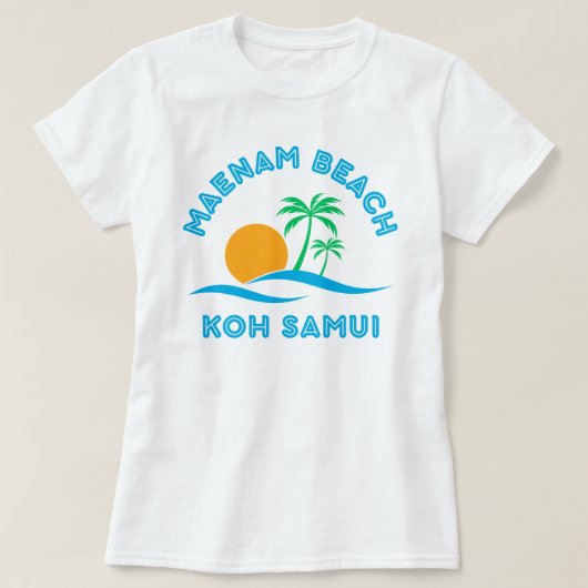 メーナムビーチコサムイ Tシャツ (デザイン正面)