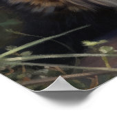 メーヌクーンキャットアートプリントポスター ポスター (角)