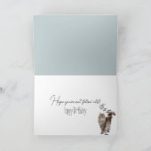 メーヌクーンキャットオンザシップ誕生日 カード (内部)