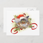 メーヌクーンキャットクリスマスポストカード シーズンポストカード (正面/裏面)