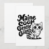 メーヌクーンジェントリージャイアンツ猫 招待状 (正面/裏面)