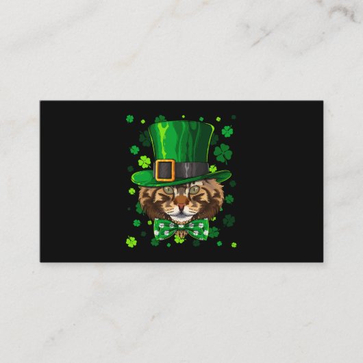 メーヌクーンSt patricks dayキャットレプレショーンハットシャム 名刺 (正面)