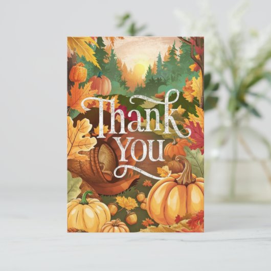 メープルかわいらしオータム秋 サンキューカード (スタンド正面)