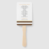 メープルエレガントリーフ，ストライプ秋の結婚式プログラム ハンドファン (裏面)