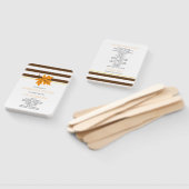 メープルエレガントリーフ，ストライプ秋の結婚式プログラム ハンドファン (組立なし)