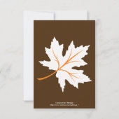 メープルエレガント離れブラウン秋の結婚式RSVP 出欠カード (裏面)