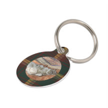 メープルカスタマイズリーフタータンチェックブルゴーニュ猫