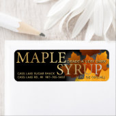 メープルカラフルリーフプラスチックジャグシロップ小ラベル ラベル (インサイチュ)