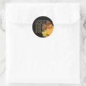 メープルカラフルリーフラウンドシロップのラベル ラウンドシール (バッグ)