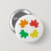 メープルカラフル葉パターン 缶バッジ (正面&裏面)