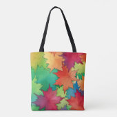 メープルカラフル離れウォーターカラー熱狂 トートバッグ (裏面)
