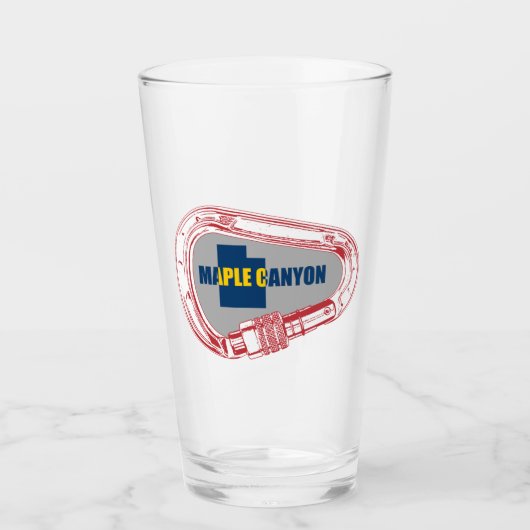 メープルキャニオン登山カラビナー タンブラーグラス (正面)