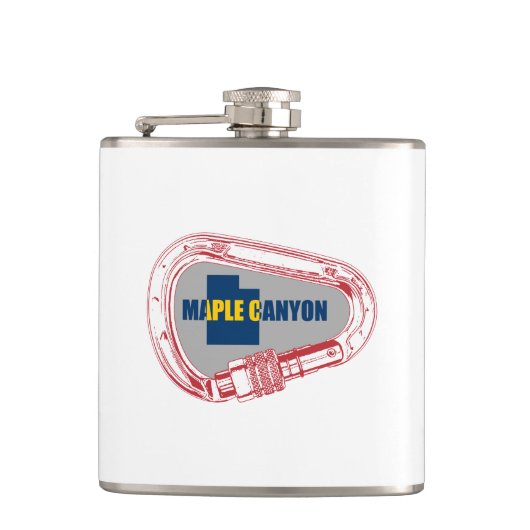 メープルキャニオン登山カラビナー フラスク (正面)
