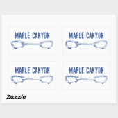 メープルキャニオン登山クイックドロー 長方形シール (シート)