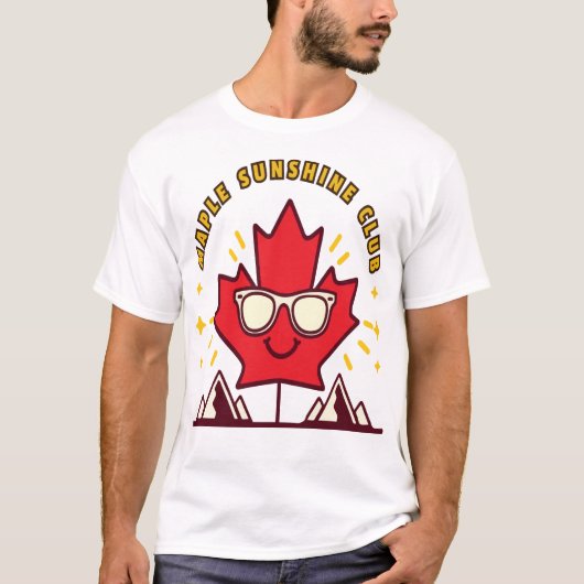 メープルサンシャインクラブ カナダ かわいい 夏 Tシャツ カナダ (正面)