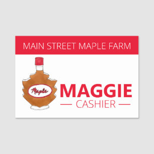 メープルシュガーシロップMaine Canada Leaf 名札
