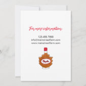 メープルシュガーフェスティバルシロップCandy Maineカナダパイ 招待状 (裏面)