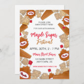 メープルシュガーフェスティバルシロップCandy Maineカナダパイ 招待状 (正面/裏面)