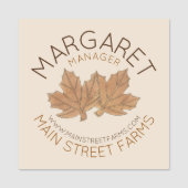 メープルシュガー葉リーフズバーモントファームオーチャード 名札 (正面)