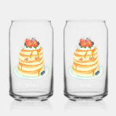 メープルシロップとフルーツとクリームが入ったふわふわのパンケーキ ガラス缶 (裏面)