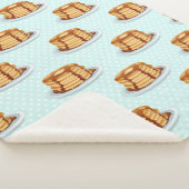 メープルシロップと水玉模様模様のパンケーキ シェルパブランケット (3/4)