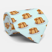 メープルシロップと水玉模様模様のパンケーキ ネクタイ (ロール)