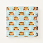 メープルシロップと水玉模様模様のパンケーキ ノートブック (裏面)