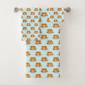 メープルシロップと水玉模様模様のパンケーキ バスタオルセット (インサイチュ)