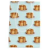 メープルシロップと水玉模様模様のパンケーキ ミディアムペーパーバッグ (裏面)