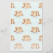 メープルシロップと水玉模様模様のパンケーキ 便箋 (正面)