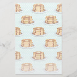 メープルシロップと水玉模様模様のパンケーキ 便箋