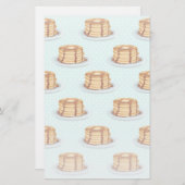 メープルシロップと水玉模様模様のパンケーキ 便箋 (正面/裏面)