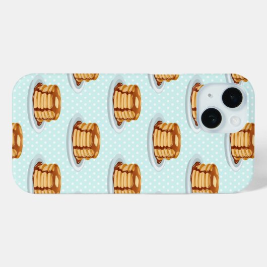 メープルシロップと水玉模様模様のパンケーキ Case-Mate iPhoneケース (裏面 (横))