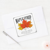 メープルシロップのラベル スクエアシール (封筒)