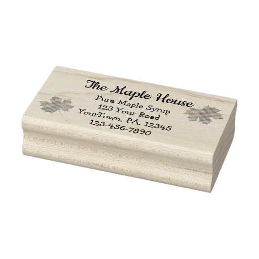 メープルシロップカスタムビジネスゴムスタンプ ラバースタンプ (スタンプ)