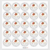 メープルシロップカラフルメープルリーフカスタムラベル2.5" シール (シート)