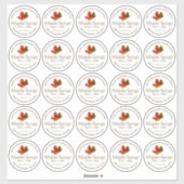 メープルシロップカラフルメープルリーフカスタムラベル2.5" シール (シート)