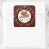 メープルシロップカラフルメープルリーフ点々のある縁ど スクエアシール (バッグ)