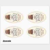 メープルシロップクリーム飴のバケツ付きラベル 楕円形シール (シート)