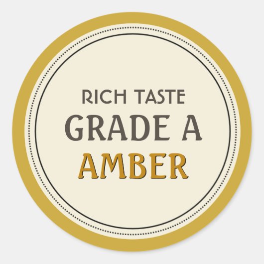 メープルシロップグレードA琥珀ラベル ラウンドシール (正面)