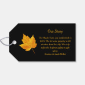 メープルシロップファーム金ゴールドイエローブラックカントリー素朴 ギフトタグ (裏面横)